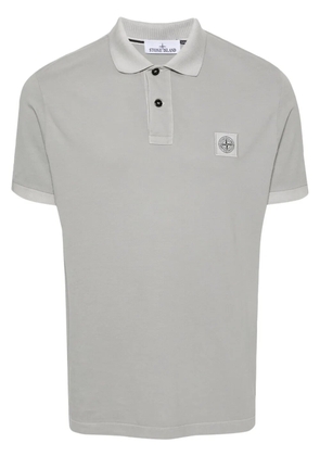 Stone Island Compass-appliqué polo shirt - Grey