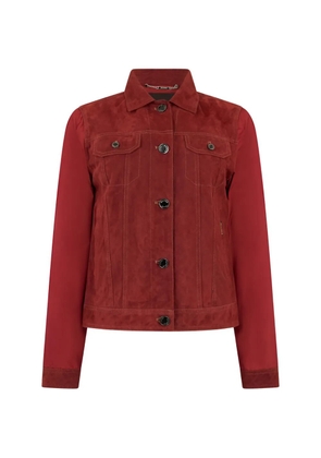 Moorer button suede jacket - Red