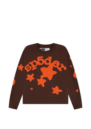 SP5DER graphic-print T-shirt - Brown