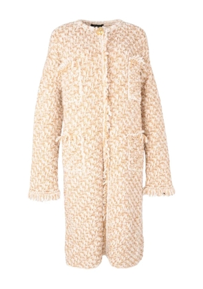 Fabiana Filippi frayed-detailing coat - Neutrals