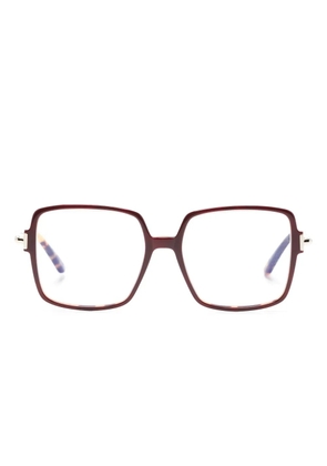 TOM FORD Eyewear oversize-frame glasses - Red