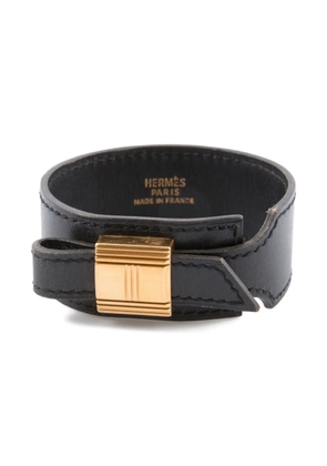 Hermès Pre-Owned 1999 H leather bracelet - Black