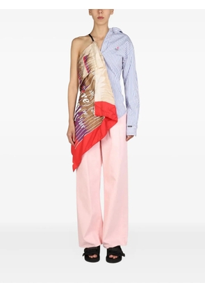 1/OFF striped scarf dress - Blue