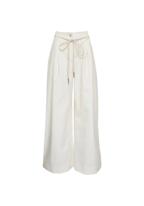 Lee Mathews drawstring-fastening palazzo pants - White