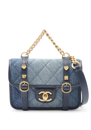 CHANEL Pre-Owned 2021-2025 Mini Quilted Denim Ombre Flap Bag shoulder bag - Blue