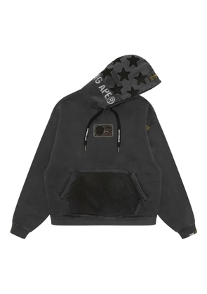 AAPE BY *A BATHING APE® appliqué hooded sweater - Grey