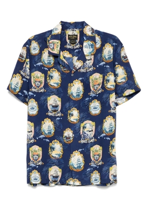 Camilla camp-collar shirt - Blue