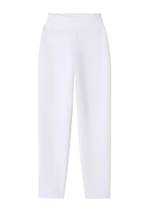 Lanvin ribbed-waistband trousers - White