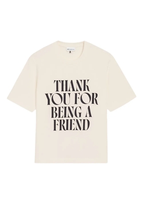 AMI Paris signature-print crew-neck T-shirt - Neutrals