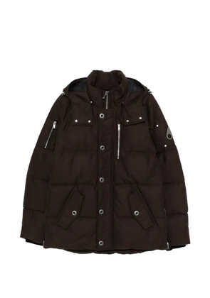 Moose Knuckles zip-pocket hooded jacket - Brown