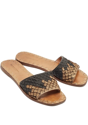 Bottega Veneta Pre-Owned Intrecciato leather sandals - Gold