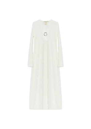 PARAMIDONNA Krista o-ring textured dress - White