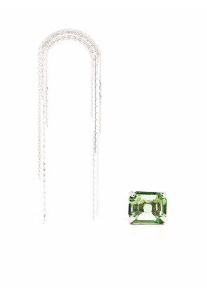 Wouters & Hendrix chain-link crystal-embellished earrings set - Silver