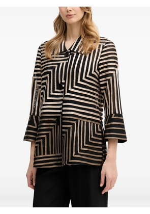 Joseph Ribkoff geometric-striped shirt - Black