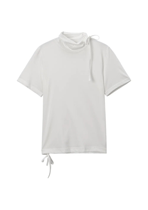 Yohji Yamamoto tie-neck T-shirt - White