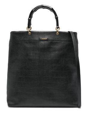 Jil Sander Pre-Owned crocodile-embossed tote bag - Black