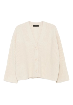JOSEPH ribbed button cardigan - Neutrals