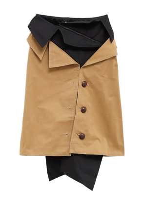 August Barron layered midi skirt - Neutrals