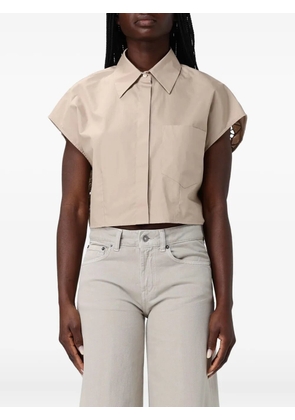 DONDUP cut-out pocket shirt - Neutrals