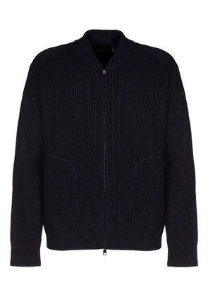 Roberto Collina zipped ribbed cardigan - Black