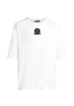 Dolce & Gabbana T-shirt with heraldic patch - White
