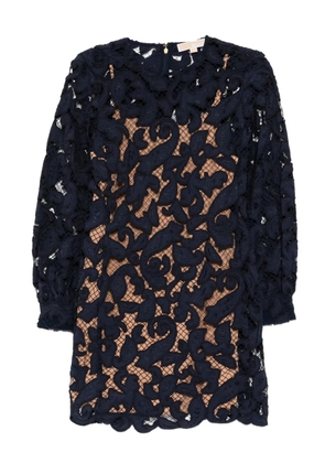 Michael Kors lace-detail mini dress - Blue