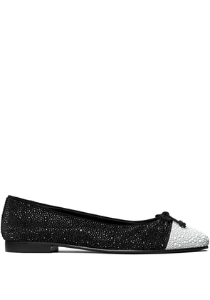 Tory Burch cap-toe crystal ballet flats - Black