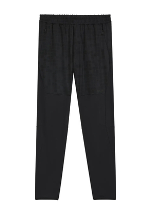 BOSS checkered-panel trousers - Blue