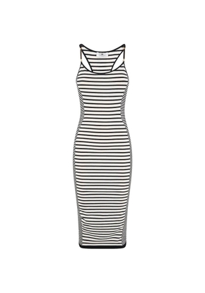 Elisabetta Franchi striped midi dress - White