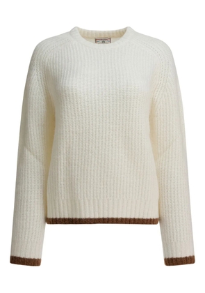 Ines De La Fressange ribbed contrast-trim sweater - Neutrals