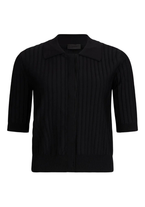 LIU JO ribbed polo-collar cardigan - Black