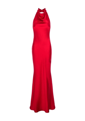 ROSERRY Capri halterneck maxi dress - Red