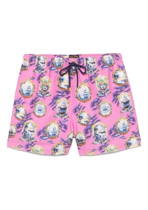 Camilla Salty Splendour-print swim shorts - Pink