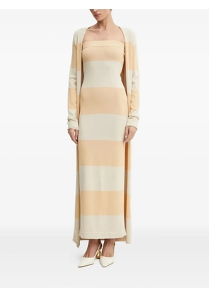 Liviana Conti strapless striped maxi dress - Neutrals