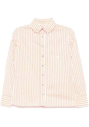 CHANEL Pre-Owned 2000s cc marks striped shirt - Orange