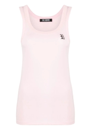 Raf Simons logo-print cotton tank top - Pink