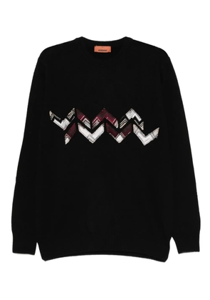 Missoni zigzag-detail wool sweater - Black