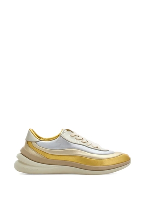 Ferragamo rainbow stripe sneakers - Gold