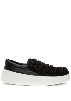 JW Anderson Popcorn leather sneakers - Black
