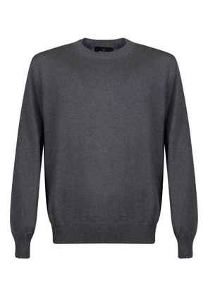 Gran Sasso crew neck ribbed sweater - Grey