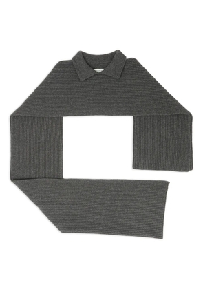 Maison Margiela collar ribbed scarf - Grey