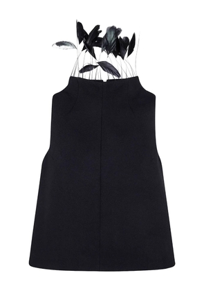 Nº21 feather-detail top - 9000 BLACK