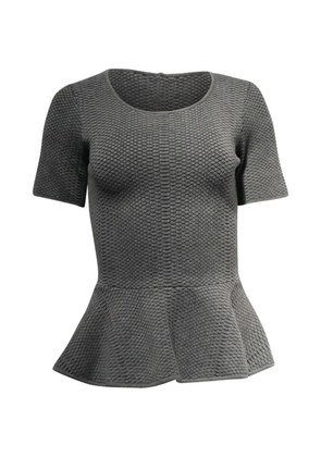 SANDRO peplum knitted blouse - Grey