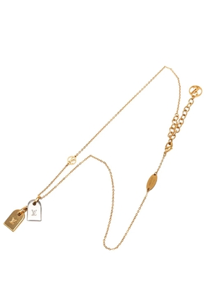 Louis Vuitton Pre-Owned 2020 Gold Plated Nanogram Pendant Necklace costume necklace