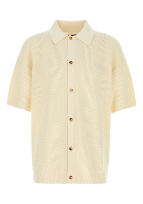 AMIRI embroidered-logo crochet shirt - Yellow