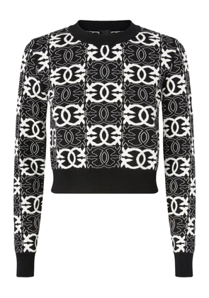 PINKO geometric-pattern sweater - Black