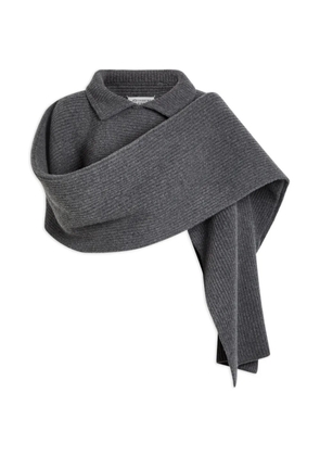 Maison Margiela collared ribbed-knit scarf - Grey