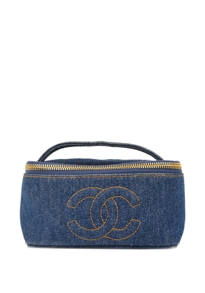 CHANEL Pre-Owned 1997 denim vanity handbag - Blue