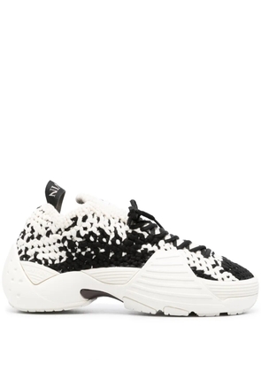 Lanvin Flash-X crochet-knit sneakers - Neutrals