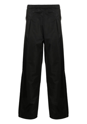 J.LAL pleated elasticated straight-leg trousers - Black